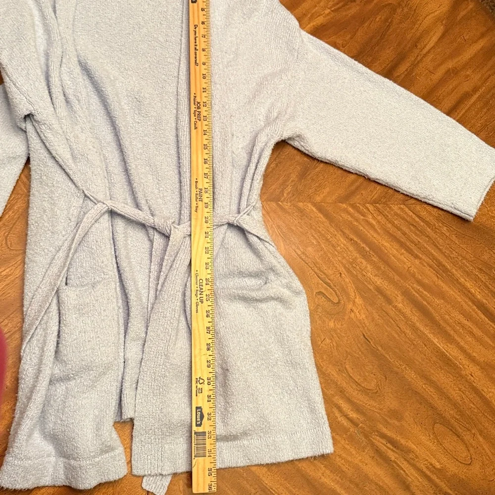 Pure Jill Sleep Wear Loose Knit Robe Tie Blue Size Large  Cotton/nylon/acrylic